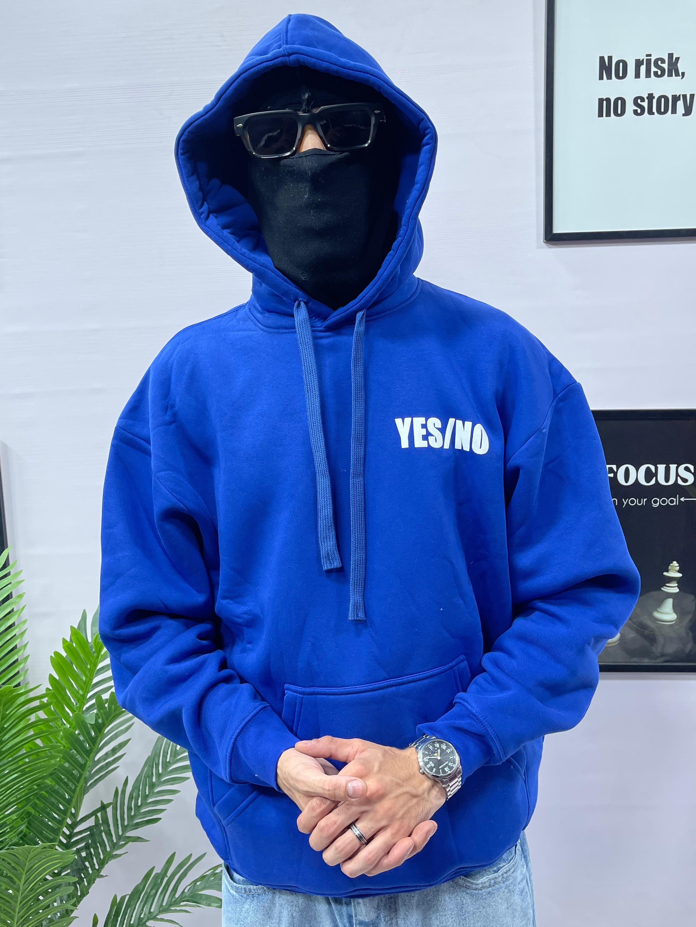 Blue Yes/No Hoodie