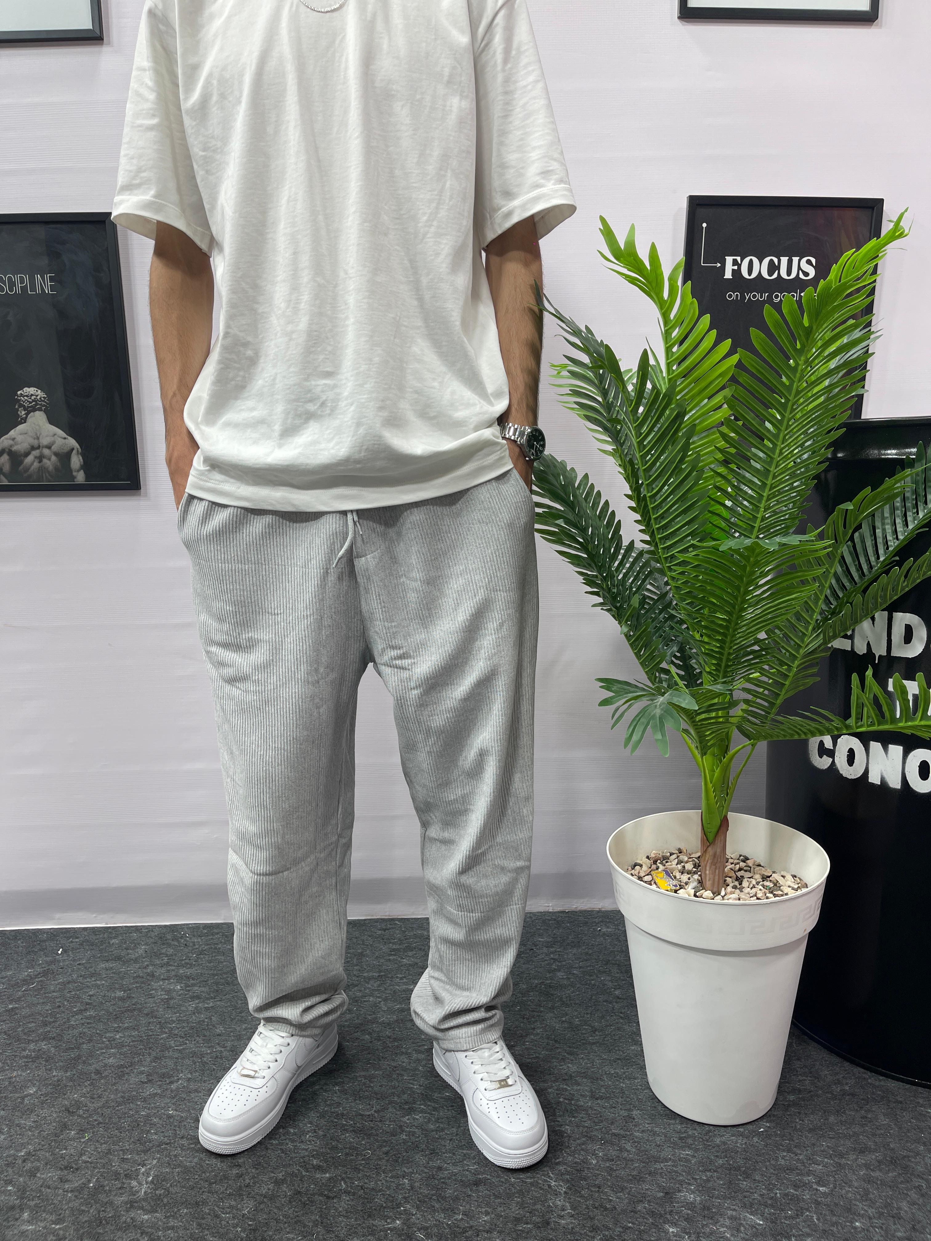 Corduroy Sweatpants Gray