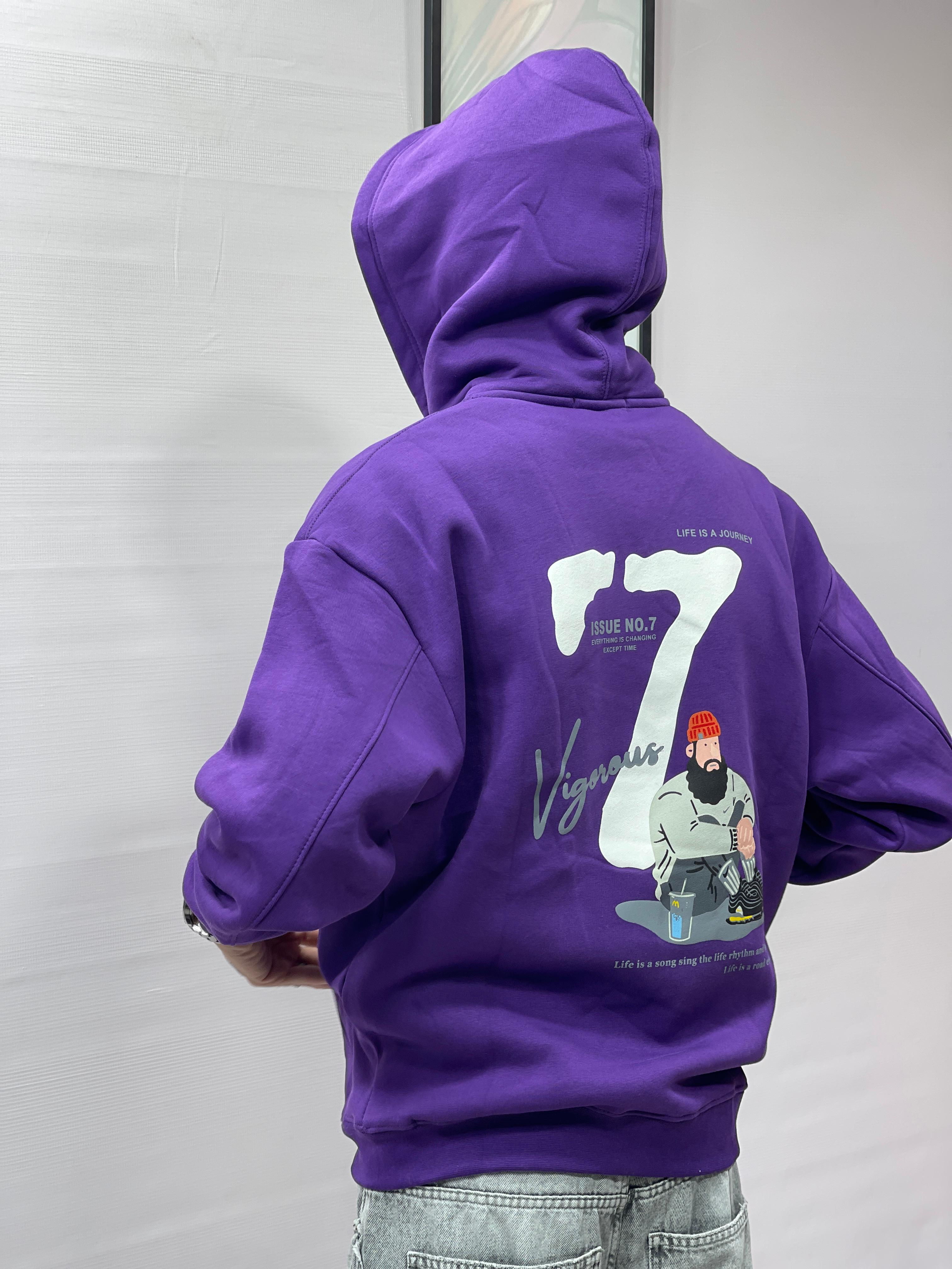 Purple 7 Vigorous Hoodies