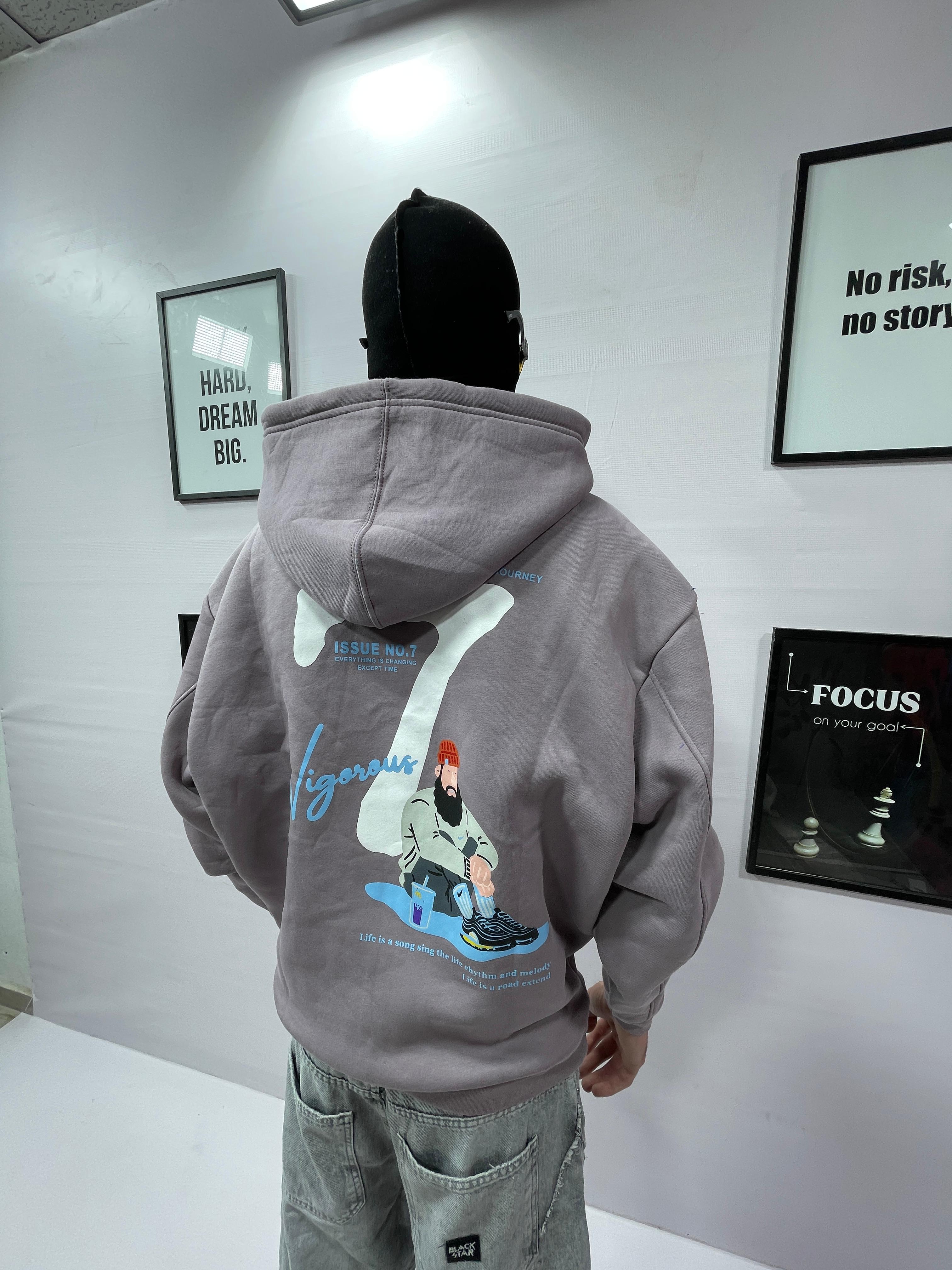 Gray 7 Vigorous Hoodies