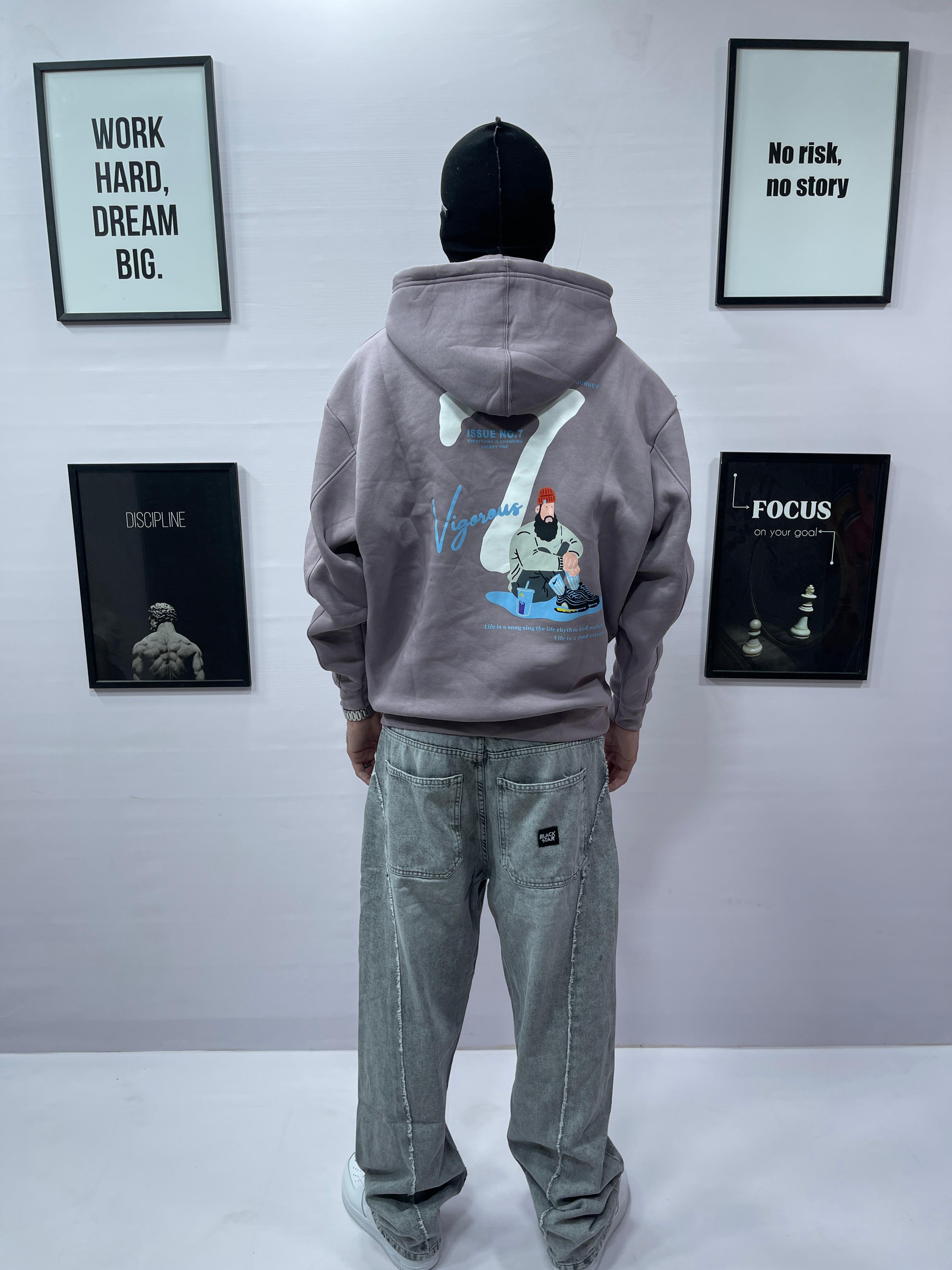 Gray 7 Vigorous Hoodies