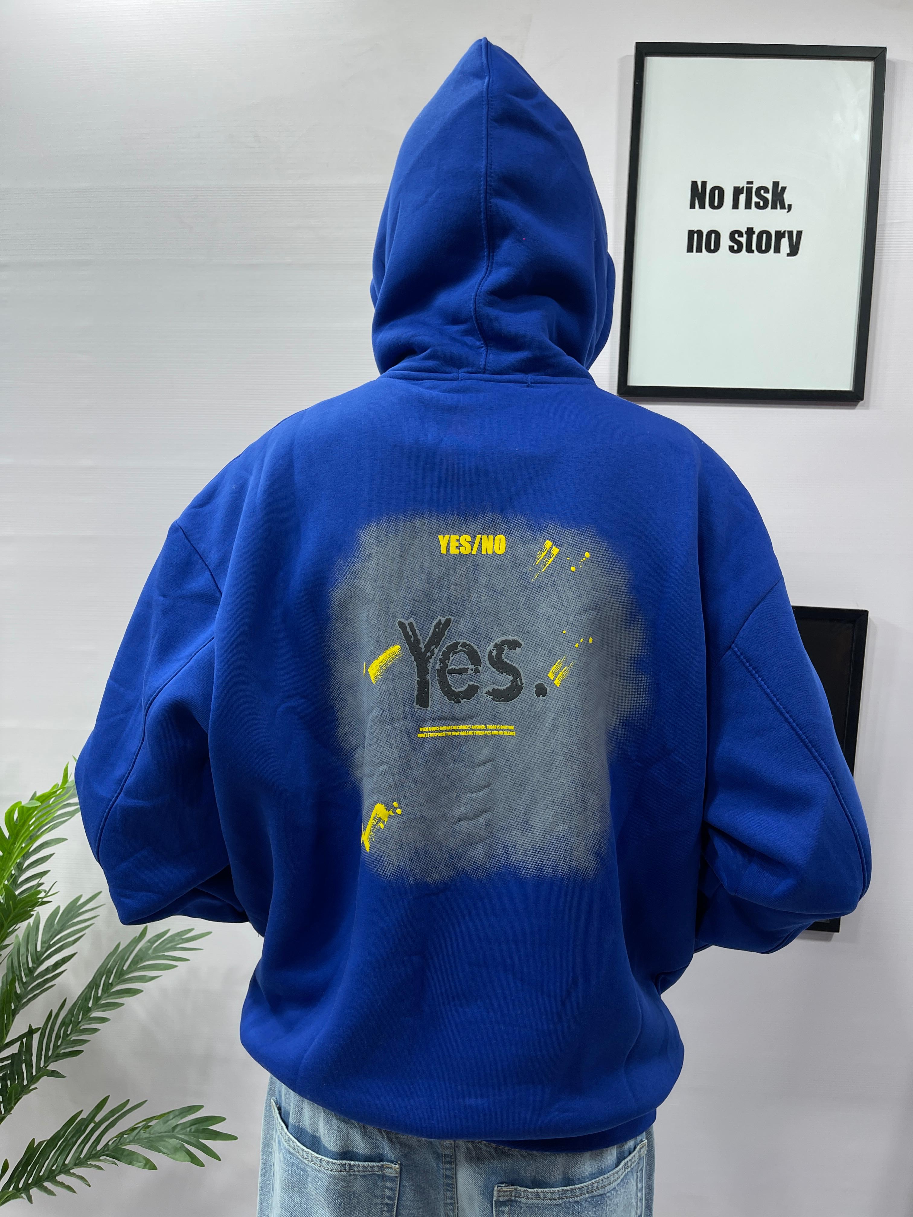 Blue Yes/No Hoodie